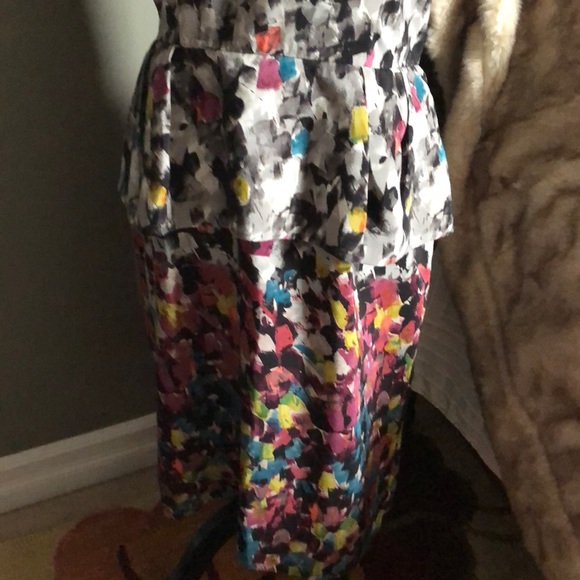 BCBGmaxazaria peplum, mid length sleeveless dress. - Picture 3 of 9